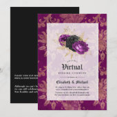 フローラGothic Online 結婚 Virtual 招待状 (正面/裏面)