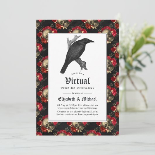 フローラGothic Online 結婚 Virtual 招待状 (スタンド正面)