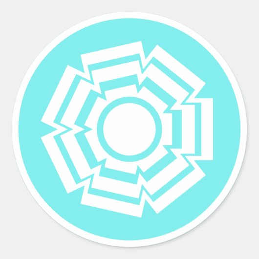 フローラGrooveシール，ターコイズ ラウンドシール (正面)