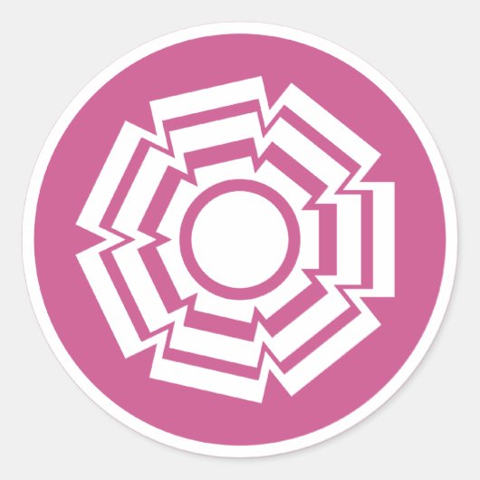 フローラGrooveシール，マゼンタ ラウンドシール (正面)