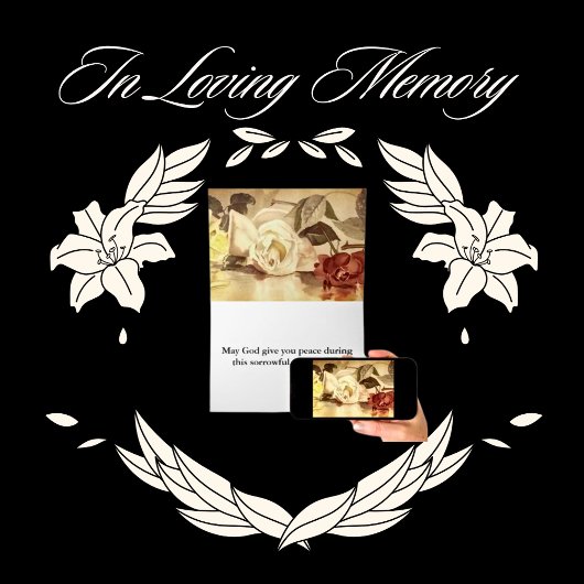 フローラKJVバイブルバース悔やみや弔慰 カード