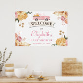 フローラLITTLE PUMPKIN GIRL Baby Showerへようこそ ポスター (キッチン)