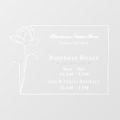 フローラLotus シンプルエレガント営業時間 ウィンドウサイン (シート)