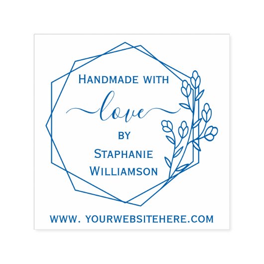 フローラLove+Name+くもの巣 セルフインキングスタンプ (デザイン)