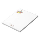 フローラMagic Unicorn カラフル Girl Script Name ノートパッド (回転)