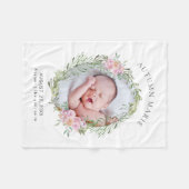 フローラMeadow統計ベビーブランケット フリースブランケット (正面(横))