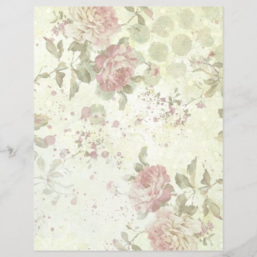 フローラMockingbirdスクリプトスクラップブック紙 (裏面)