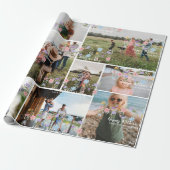 フローラMOMフォトコラージュ | 10パーソナライズされた枚 ラッピングペーパー (アンロールド)