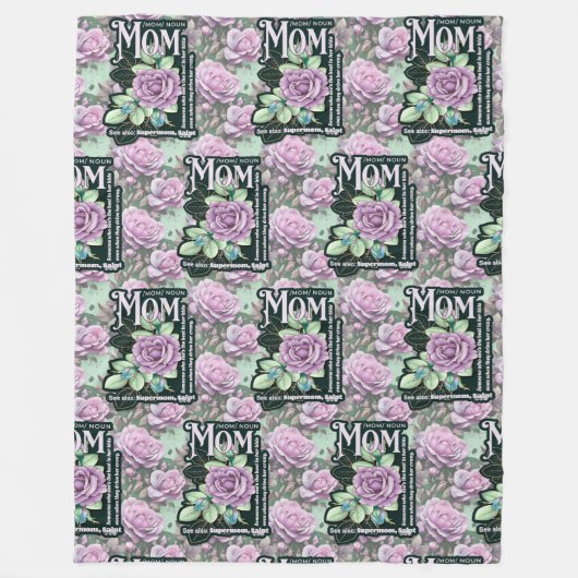 フローラMom定義すべてのプリント フリースブランケット (正面)