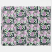 フローラMom定義すべてのプリント フリースブランケット (正面(横))