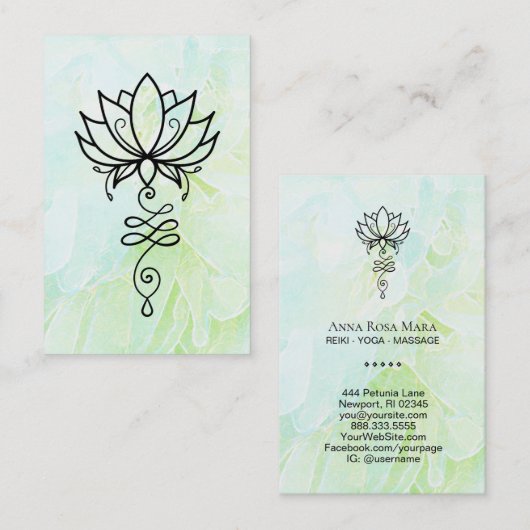 *～*フローラNirvana Sulite Geometry Yoga Lotus 名刺 (正面/裏面)