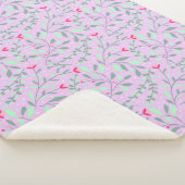 フローラpattern.05.FR.pinkおよびLgreen LPink BG シェルパブランケット (3/4)