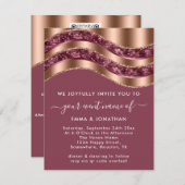 フローラQRコードグリッターバラ金ゴールド銅 (正面/裏面)