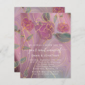 フローラQRコードマルサラブルゴーニュ金ゴールドピンク (正面/裏面)