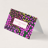 フローラQRコード折り畳み名刺スキャン可能 名刺 (正面)