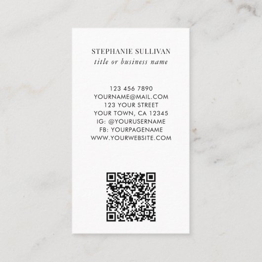 フローラQRコード 名刺 (裏面)