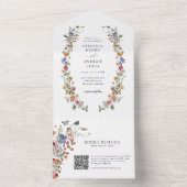 フローラQRコー結婚ドの全招待状 オールインワン招待状 (内側)