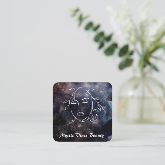 *~*フローラQR宇宙星雲ファンタジー女神スクエア スクエア名刺 (スタンド正面)