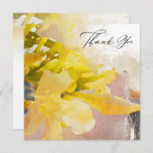 *~*フローラQR + PHOTO AR15エレガントアート結婚s サンキューカード (正面/裏面)