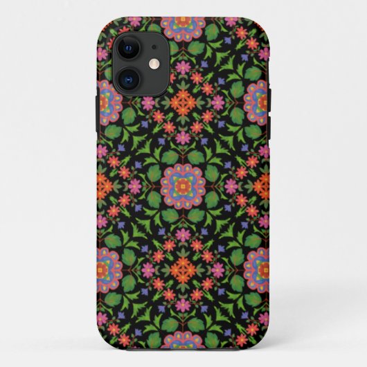 フローラRangoli on Black iPhone 5/5s Xtreme Case Case-Mate iPhoneケース (裏面)