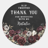 フローラRIP 20代30歳の誕生日シール ラウンドシール (正面)