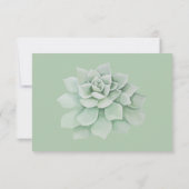 フローラRSVPミントグリーン多汁性サボテン応答 出欠カード (裏面)