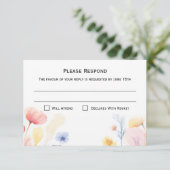 フローラRSVP応答結婚カード 出欠カード (スタンド正面)