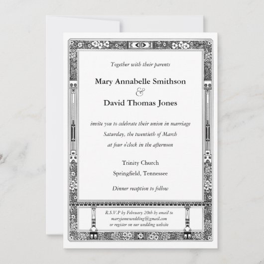 フローラRSVP結婚式招待状 招待状 (正面)