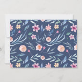 フローラsipと参照ベビーシャワー招待状、春 招待状 (裏面)