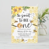 フローラSo Sweet To Bee One Bee 1st Birthday 招待状 (スタンド正面)