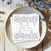 フローラSomething Blue Before I doブライダルシャワー スタンダードカクテルナプキン