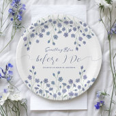 フローラSomething Blue Before I doブライダルシャワー ペーパープレート