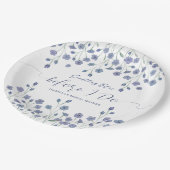 フローラSomething Blue Before I doブライダルシャワー ペーパープレート (アングル)