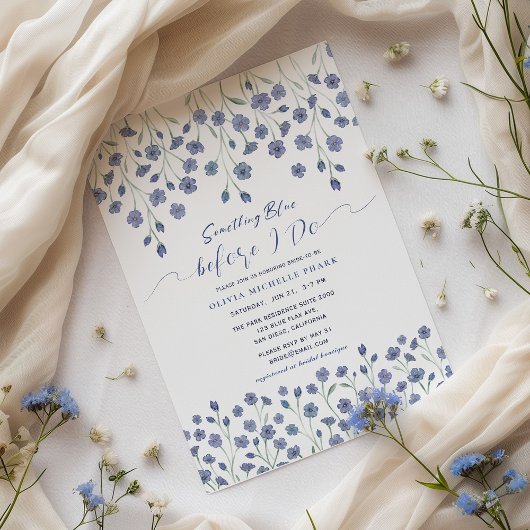 フローラSomething Blue Before I doブライダルシャワー 招待状