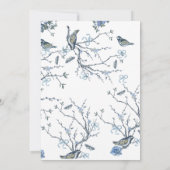 フローラSomething Blue Before I doブライダルシャワー 招待状 (裏面)