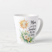 フローラSunとSweetメッセージ | 12ozスモールラテマグ カフェラテマグ (右アングル)