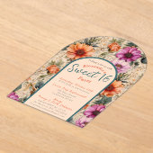 フローラsweet sixteen招待の透過的 アクリル招待状 (レイダウン)