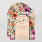 フローラsweet sixteen招待 招待状 (正面/裏面)