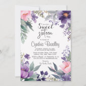 フローラSweet sixteen誕生会 招待状 (正面)