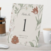 フローラTerracottaテーブル番号 台座サイン (インサイチュ)