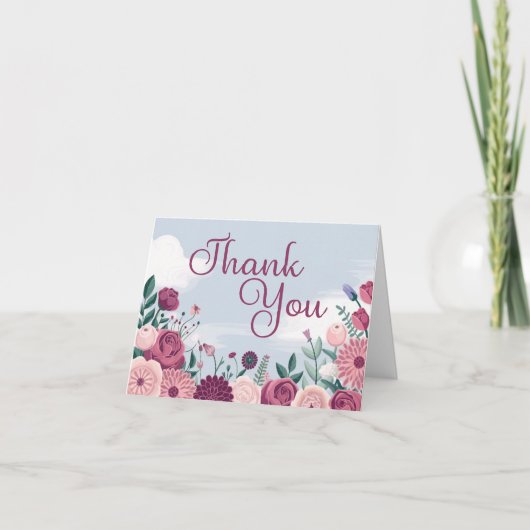フローラThank You折り畳みグリーティングカード カード (正面)
