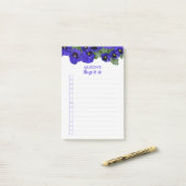 フローラTo Doリスト名をパンジー ポストイット (デスク上)