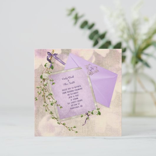 フローラtwidyの結婚式の招待とエンベロープデザイン 招待状 (スタンド正面)