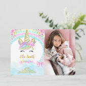 フローラUnicornフォト招待状 招待状 (スタンド正面)