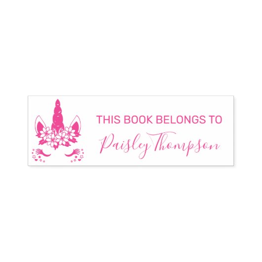 フローラUnicorn – この本は セルフインキングスタンプ (デザイン)