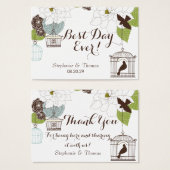 フローラwモダンバードケージn愛の鳥の芸術 (正面&裏面)