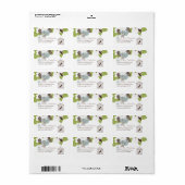 フローラwモダンバードケージn愛の鳥の芸術 ラベル (フルシート)