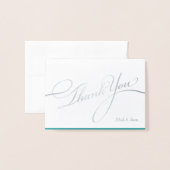 フローリエレガントッシュフォイルサンキューカード 箔カード (封筒付き正面)