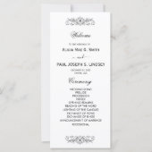 フローリエレガントッシュ白黒結婚式 プログラム (正面)