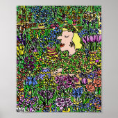 フローリストまたはフラワーショップイラストレーションオン ポスター (正面)